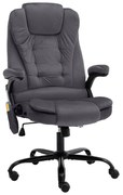 vidaXL Cadeira escritório c/ função de massagem veludo cinzento-escuro