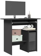vidaXL Secretária 80x45x74 cm contraplacado cinzento