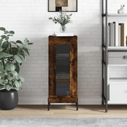 vidaXL Aparador 34,5x34x90 cm madeira processada cor carvalho fumado