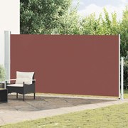 vidaXL Toldo lateral retrátil para pátio 180x500 cm castanho