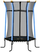 HOMCOM Trampolim para Crianças Cama Elástica Infantil com Rede de Segurança para Interiores e Exteriores Carga 50 kg Ø163,5x190 cm Azul | Aosom Portugal