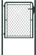 vidaXL Portão de jardim em aço 100x75 cm verde