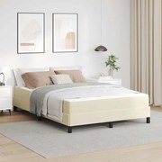 vidaXL Estrutura da Cama com colchão Creme 140 x 190 cm tecido
