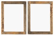 vidaXL Molduras 2 pcs 50x60 cm madeira recuperada maciça e vidro