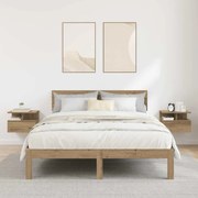vidaXL Criados-Mudos Flutuantes 2 pcs Carvalho Artesanal 40x31x27 cm Madeira Engenharia
