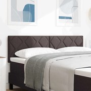 vidaXL Cabeceira Bloco de Diamante Marrom Escuro 140 cm Tecido