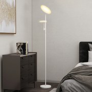 Candeeiro de Pé 42W Giratório com Controlo Remoto e Táctil Temperatura de Cor e Brilho Ajustáveis Ø25x175 cm Branco