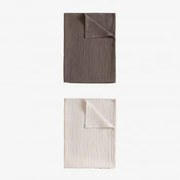 Conjunto De 2 Toalhas De Cozinha De Algodão Ripert Cores Naturais - Sklum
