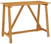 vidaXL Mesa de bar para jardim 140x70x104 cm madeira de acácia maciça