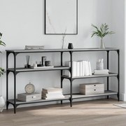 Mesa consola 160x29x75 cm derivados de madeira cinzento sonoma