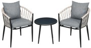 Conjunto Móveis de Jardim 3 Peças Conjunto Móveis de Exterior Incluí M
