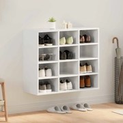 vidaXL Armário para sapatos com prateleira Branco 77.5 x 30 x 67 cm