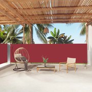 vidaXL Toldo lateral retrátil 160x1000 cm vermelho