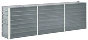 vidaXL Canteiro elevado de jardim aço galvanizado 240x40x77cm cinzento