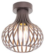 Candeeiro de teto moderno castanho 18 cm - Saffira Moderno