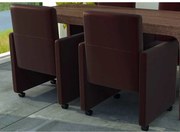 vidaXL Cadeiras de jantar 2 pcs couro artificial castanho