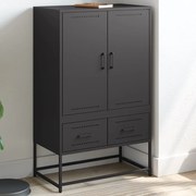 vidaXL Móvel alto 68x39x111,5 cm aço preto