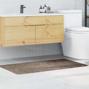 Tapete de Banho Retangular Castanho 70x120 cm Polipropileno Antiderrapante