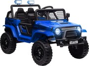 AIYAPLAY Carro elétrico infantil com suspensão suave, controlável por controle remoto, luzes LED, buzina, motores 12V, em plástico e metal, Azul | Aosom Portugal