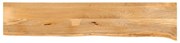 vidaXL Tampo de mesa c/ borda viva 180x20x3,8 cm mangueira maciça