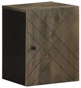 vidaXL Armário casa banho parede 38x33x48cm madeira maciça manga preto