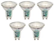 Conjunto de 5 lâmpadas LED inteligentes GU10 50mm transparentes 4,7W 345 lm 2200-4000K