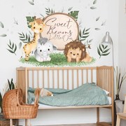Papel parede criança - Mini safari Sweet dreams Little One