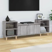 vidaXL Móvel de TV 160x35x55 cm derivados de madeira cinzento sonoma