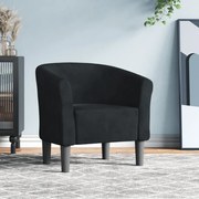vidaXL Poltrona veludo preto