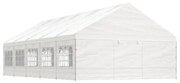 Gazebo com telhado 11,15x5,88x3,75 m polietileno branco