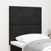 Cabeceira vidaXL com Design de Blocos de Diamante em Preto, 80 cm de V