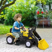 Trator a Pedal para Crianças acima de 3 Anos Trator Escavadora Infanti