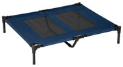 Pawhut Cama Animais Estimação Exterior Terraço Jardim Tecido Resistente à Água Confortável 91,5x76,2x18 cm Azul Marinho | Aosom Portugal