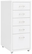 vidaXL Arquivador móvel 28x41x69 cm metal branco