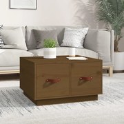 vidaXL Mesa de centro 60x53x35 cm pinho maciço castanho mel