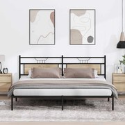 Estrutura de cama sem colchão 193x203 cm carvalho sonoma
