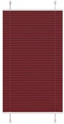 vidaXL Plissado Cego Bordéus Vermelho 75x100 cm Largura Tecido 74,4 cm