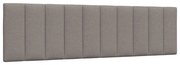 vidaXL Almofadão de cabeceira 180 cm tecido cinzento-acastanhado