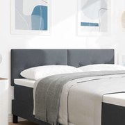 Cabeceira vidaXL Botões Almofadados Cinza Escuro 140 cm Veludo