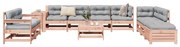 vidaXL 11 pcs conjunto sofás jardim madeira abeto-de-douglas