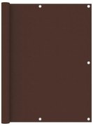 vidaXL Tela de varanda 120x600 cm tecido Oxford castanho