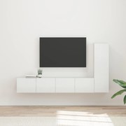 vidaXL Conjunto de móvel de TV 3 pcs Branco Brilhante