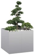 vidaXL Planter 100x100x80 cm aço galvanizado