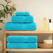 vidaXL Toalha de Convidado SOLUND Turquesa 550 gsm
