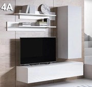Conjunto de Móveis de Sala Requião – 1,6 m – Modular em Branco com Móv