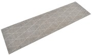 vidaXL Tapete de cozinha lavável 45x150 cm veludo padrão losangos