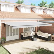 vidaXL Toldo Manual Antracite 6 x 3 m Metal