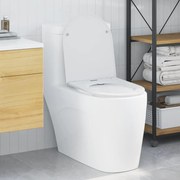 vidaXL Assento de Vaso Sanitário Branco 47 x 36 x 3,4 cm Duroplast