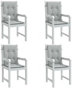 vidaXL Almofadões lombares cadeiras 4pcs 100x50x4 cm mesclado tecido