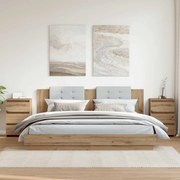 vidaXL Mesas de cabeceira 2pcs derivados de madeira carvalho artisiano